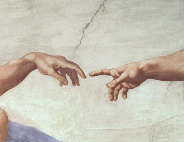 Michelangelo - Hands Of God And Adam